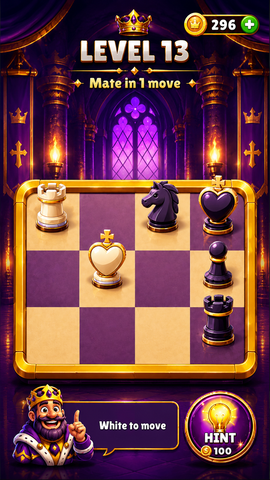 Royal Checkmate gameplay board